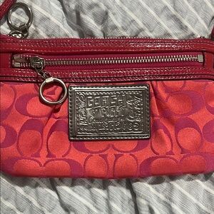 Coach Poppy Red and Pink Women's Bag